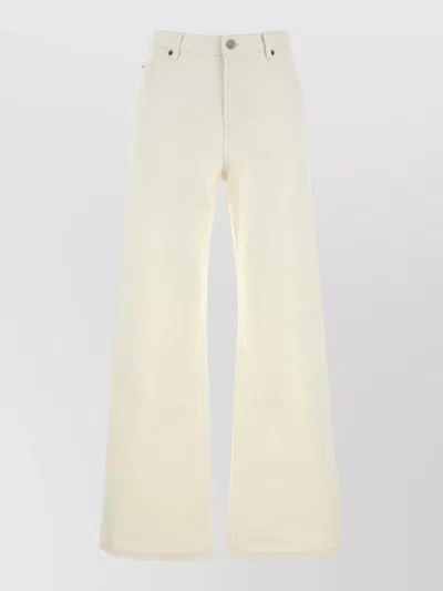Soeur Calvin Wide Leg Denim Jeans Trousers In Neutral