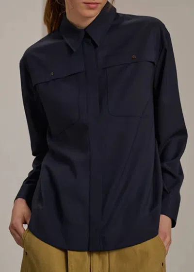 Soeur Carnac Shirt Top In Navy In Black