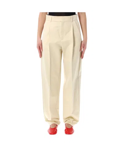 Soeur Casual Pants With Belt Loops In Neutral