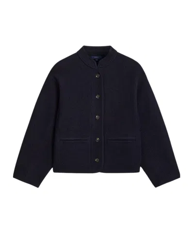 Soeur Casual Stand-collar Jacket In Black