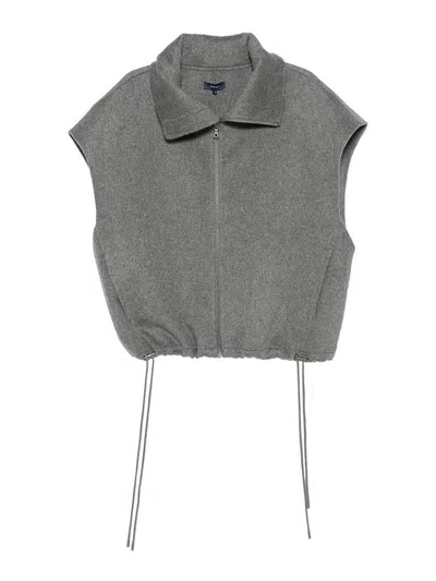 Soeur Juno Sleeveless Jacket In Gray