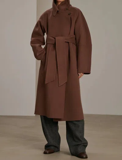 Soeur Chambery Coat In Rose Brown