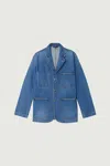 Soeur Womens Bleu Charlize Patch-pocket Denim Jacket In Ble01 Bleu