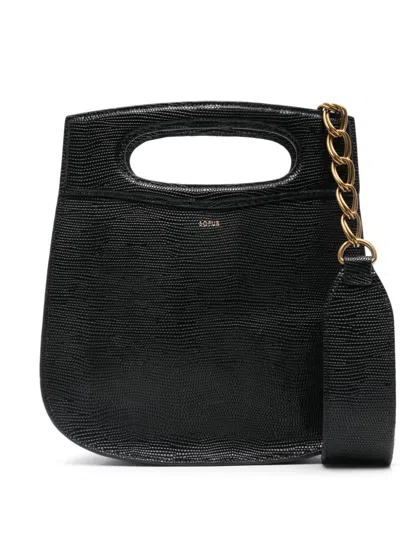 Soeur Womens Black Cheri Leather Cross-body Bag
