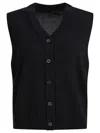 Soeur Chiara Button-up Vest In Black