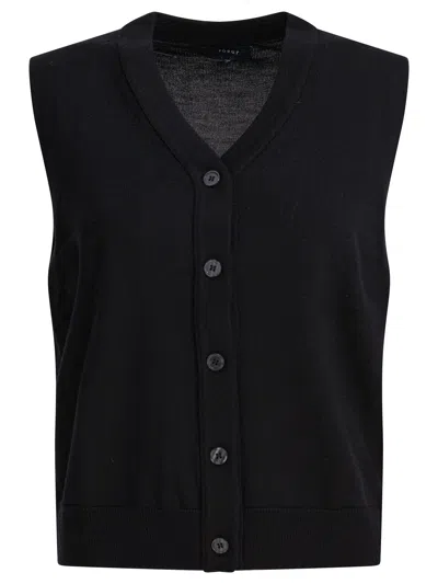 Soeur Chiara Button-up Vest In Blue