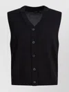 Soeur Chiara Button-up Vest In Black