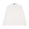 Soeur Womens Blanc Berry Scalloped-trim Relaxed-fit Cotton Shirt In Blanc Casse