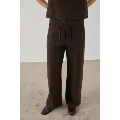 Soeur Classic Straight-leg Casual Pants In Brown