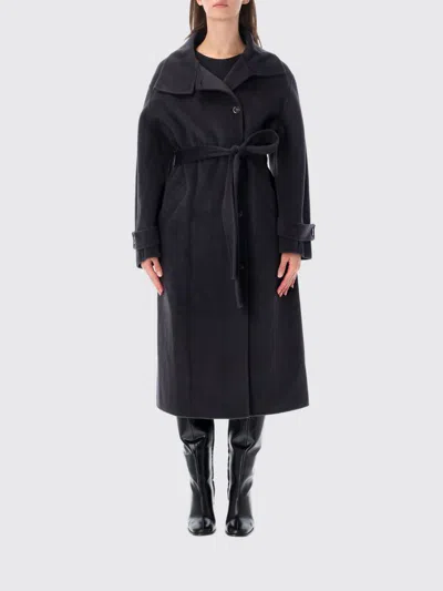 Soeur Coat Woman Color Grey In Black