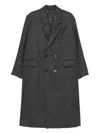 Soeur Double-breasted Wool Coat In Black
