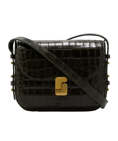 Soeur Compact Shoulder Bag In Green