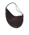 Soeur Crescent-shaped Bordeaux Leather Shoulder Bag In Black