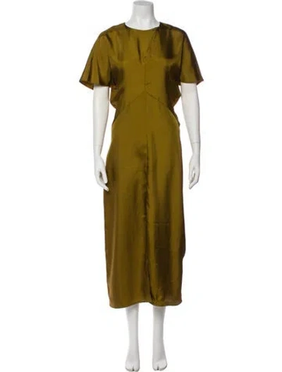 Pre-owned Soeur Crew Neck Long Dress W/ Tags In Green