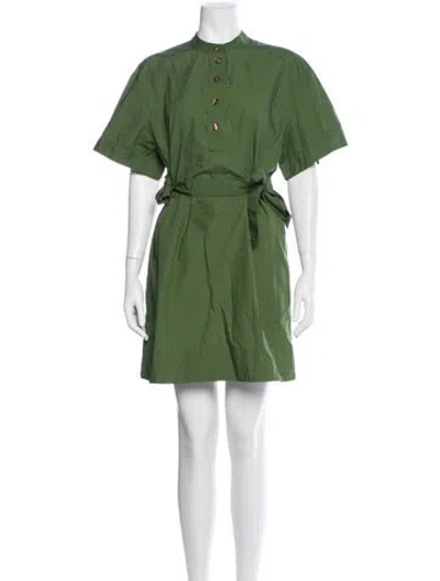 Pre-owned Soeur Crew Neck Mini Dress In Green