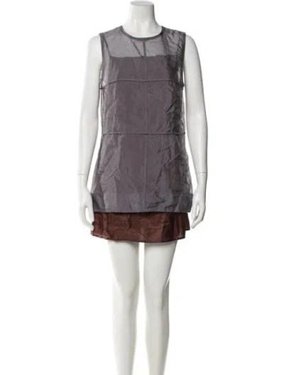 Pre-owned Soeur Crew Neck Mini Dress W/ Tags In Gray