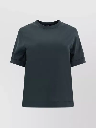 Soeur Crew Neck Plain Design Short Sleeves In Green