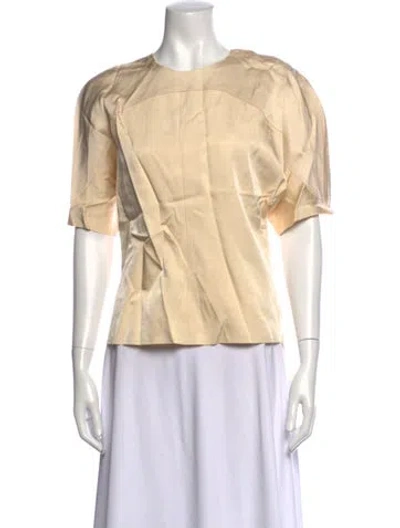 Pre-owned Soeur Crew Neck Short Sleeve Top In Yellow