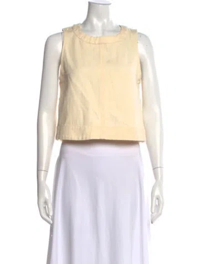 Pre-owned Soeur Crew Neck Sleeveless Top In Neutrals