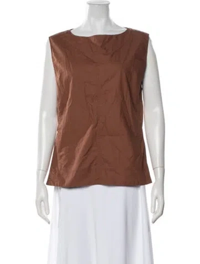 Pre-owned Soeur Crew Neck Sleeveless Top W/ Tags In Brown