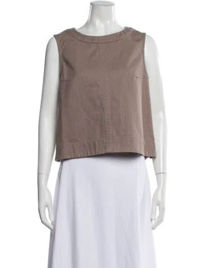 Pre-owned Soeur Crew Neck Sleeveless Top W/ Tags In Neutrals