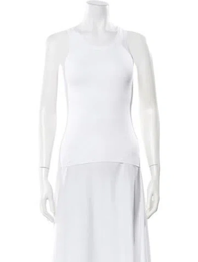 Pre-owned Soeur Crew Neck Sleeveless Top In White