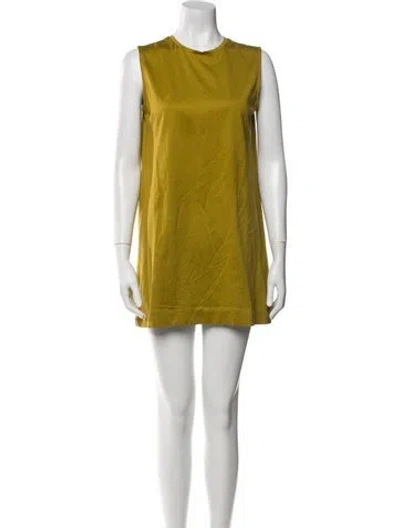Pre-owned Soeur Crew Neck Sleeveless Tunic In Yellow