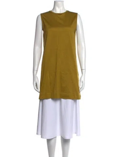 Pre-owned Soeur Crew Neck Sleeveless Tunic In Yellow