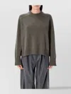 Soeur Will Wide Sweater In Merino Wool In Gray