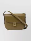 Soeur Crossbody Bag Adjustable Strap Leather Finish In Green