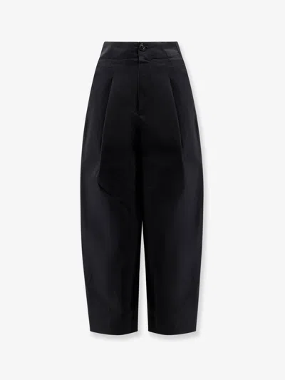 Soeur Daley Organic Cotton And Linen Trousers In Black