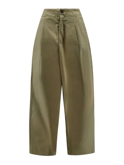 Soeur Daley Organic Cotton Trousers In Green