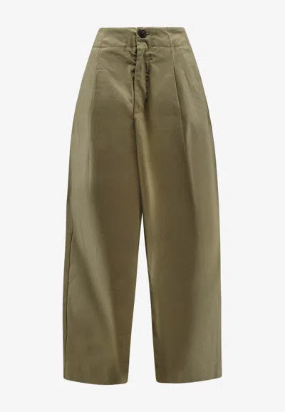 Soeur Daley Wide-leg Pants In Green