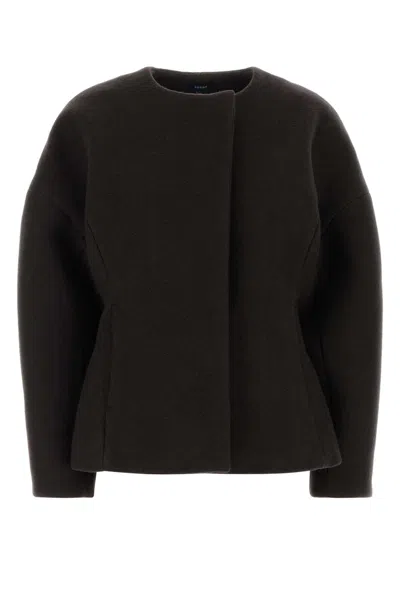 Soeur Dark Brown Cotton Blend France Jacket