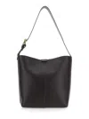 Soeur Large Saudade Leather Buckle Shoulder Bag In Brown