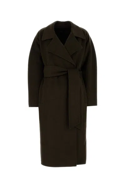 Soeur Dark Green Wool Blend Harvard Coat