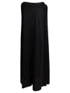 Soeur Draped Sleeveless Round Neckline Dress In Black