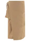 Soeur Midi Length Patch Pocket Skirts With Side Tie Detail In Brown