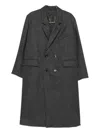 Soeur Double-breasted Wool Coat In Gray