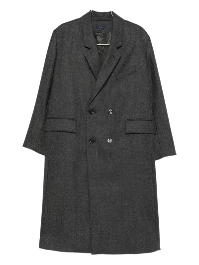 Soeur Double-breasted Wool Coat In Gray