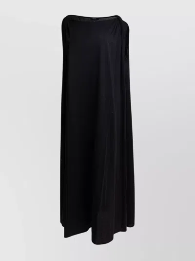 Soeur Draped Sleeveless Round Neckline Dress
