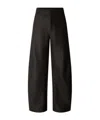 Soeur Ebony Green Boiled Wool Pants In Black