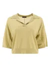 Soeur Ribbed Detail Polo Shirt In Yellow