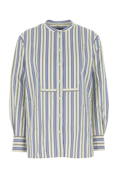 Soeur Embroidered Poplin Darren Oversize Shirt In White