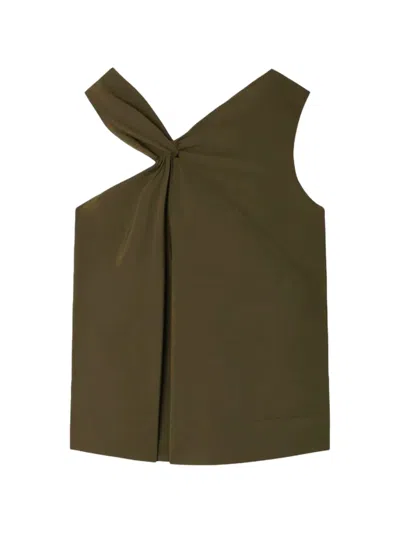 Soeur Enora Asymmetrical Top In Green