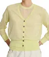 Soeur Etretat Cardigan In Jaune Acide In Multi