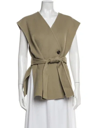 Pre-owned Soeur Evasion Wool Jacket In Green
