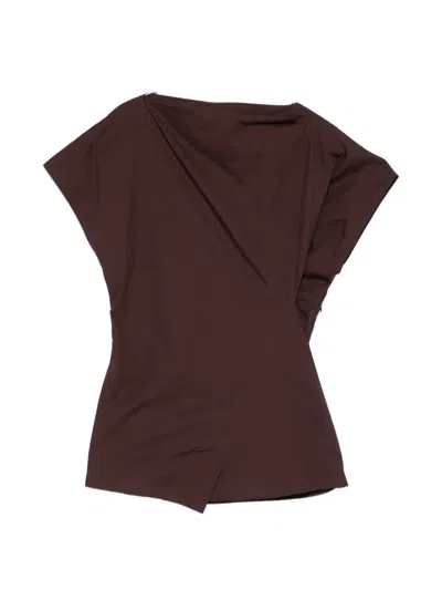 Soeur Fedora Draped Top In Brown