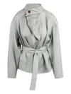 Soeur Felicite Belted Blouse In Gray