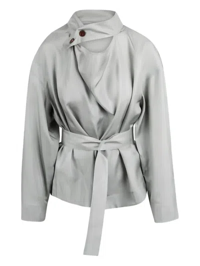 Soeur Felicite Belted Blouse In Gray